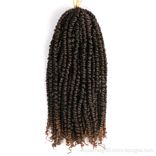 Wholesale Ombre Pre-looped Crochet Braiding Passion Twist Water Wave Hair  Pre-twisted Passion Twist Hair Crochet Synthetic